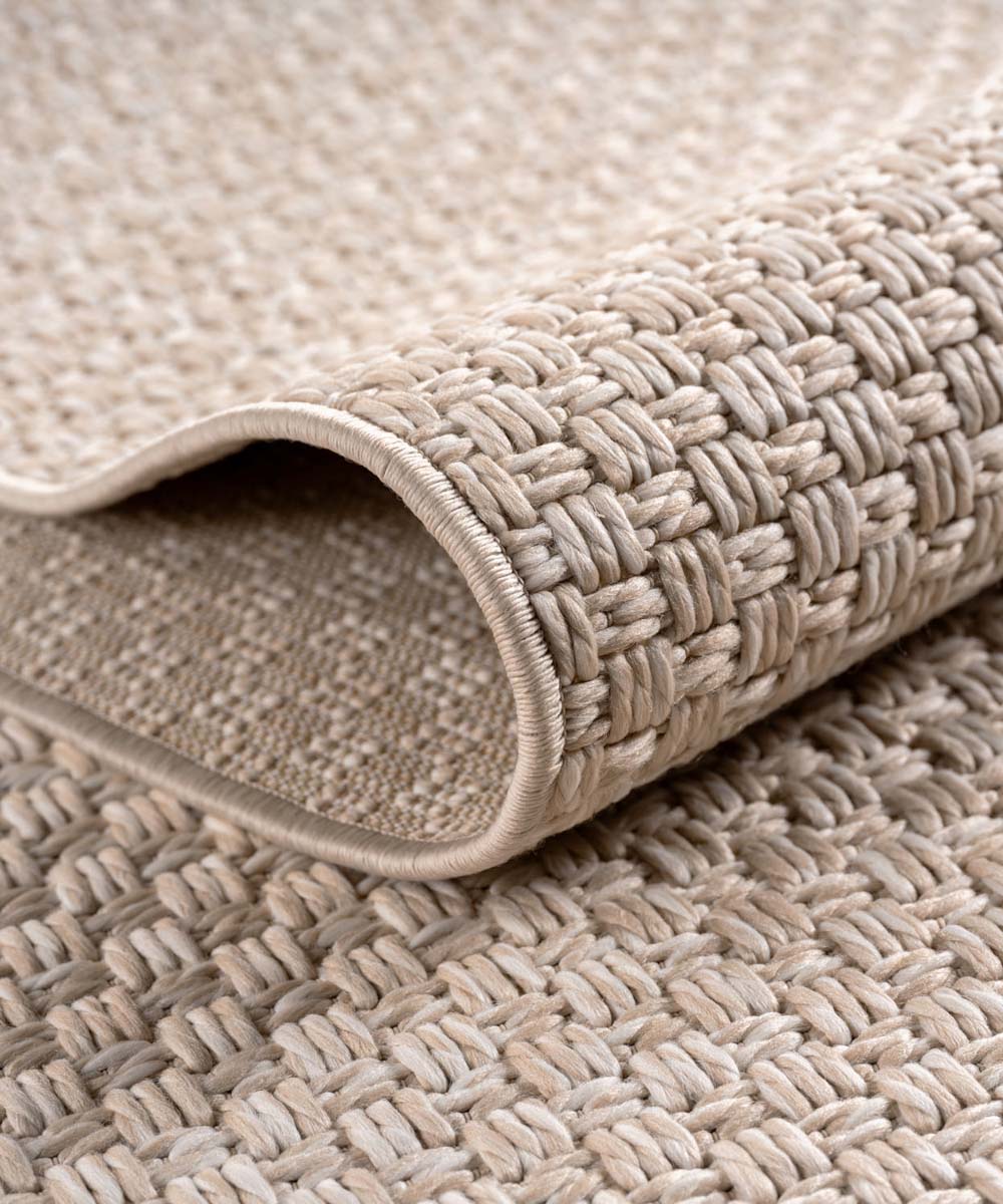 Tapis de balcon aspect jute - Alvra Base beige - close up Tapis de balcon aspect jute - Alvra Base beige - close up