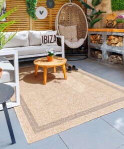 Tapis extérieur jute​ - Elara beige/anthracite