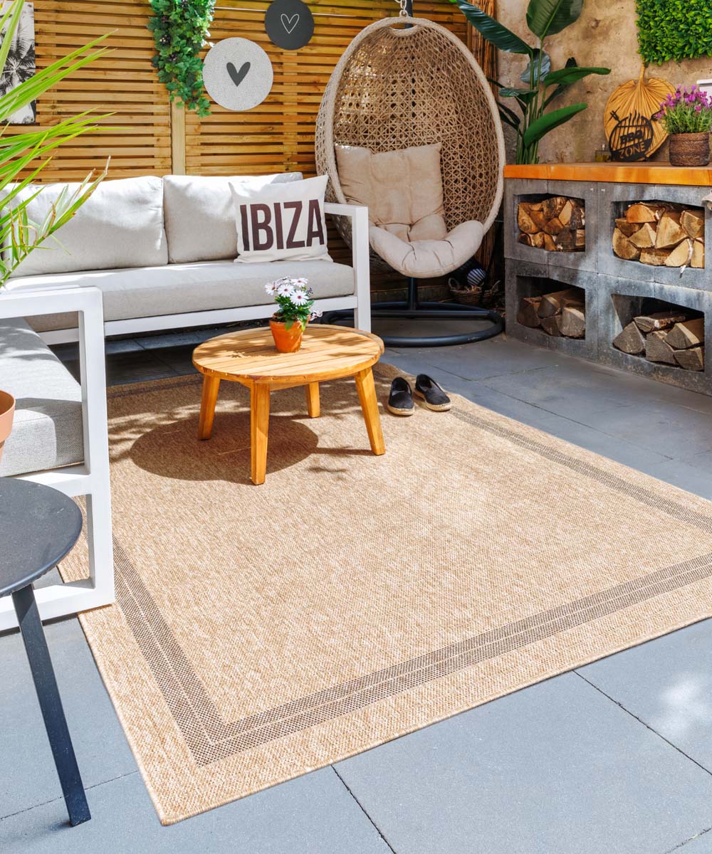 Tapis de balcon jute - Elara beige/anthracite Tapis de balcon jute - Elara beige/anthracite