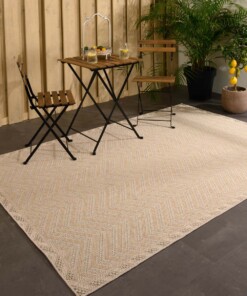 Tapis d'extérieur en jute Sunny Contour - beige - sfeer, thumbnail