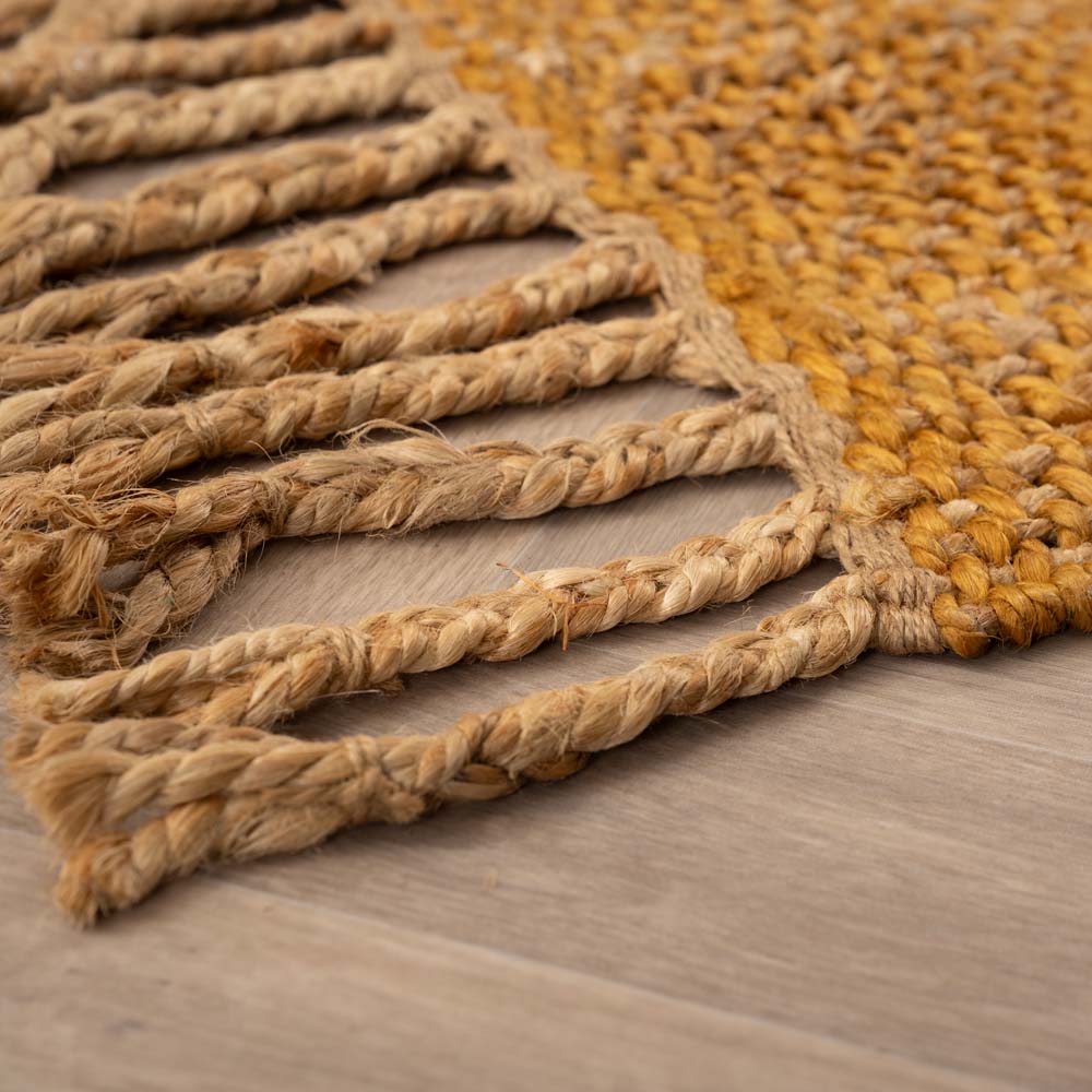 Tapis jute Chunky - Boho & me - or/naturel - close up Tapis jute Chunky - Boho & me - or/naturel - close up
