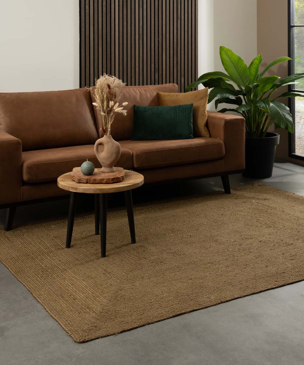 Tapis jute - Pure vert olive Tapis jute - Pure vert olive