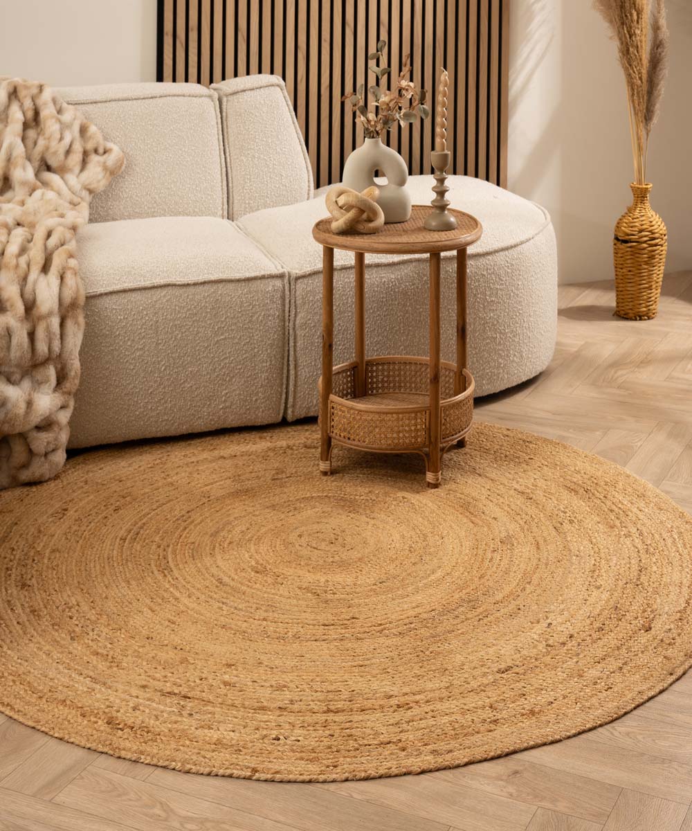 Tapis jute Rond Boho & me - naturel - sfeer Tapis jute Rond Boho & me - naturel - sfeer