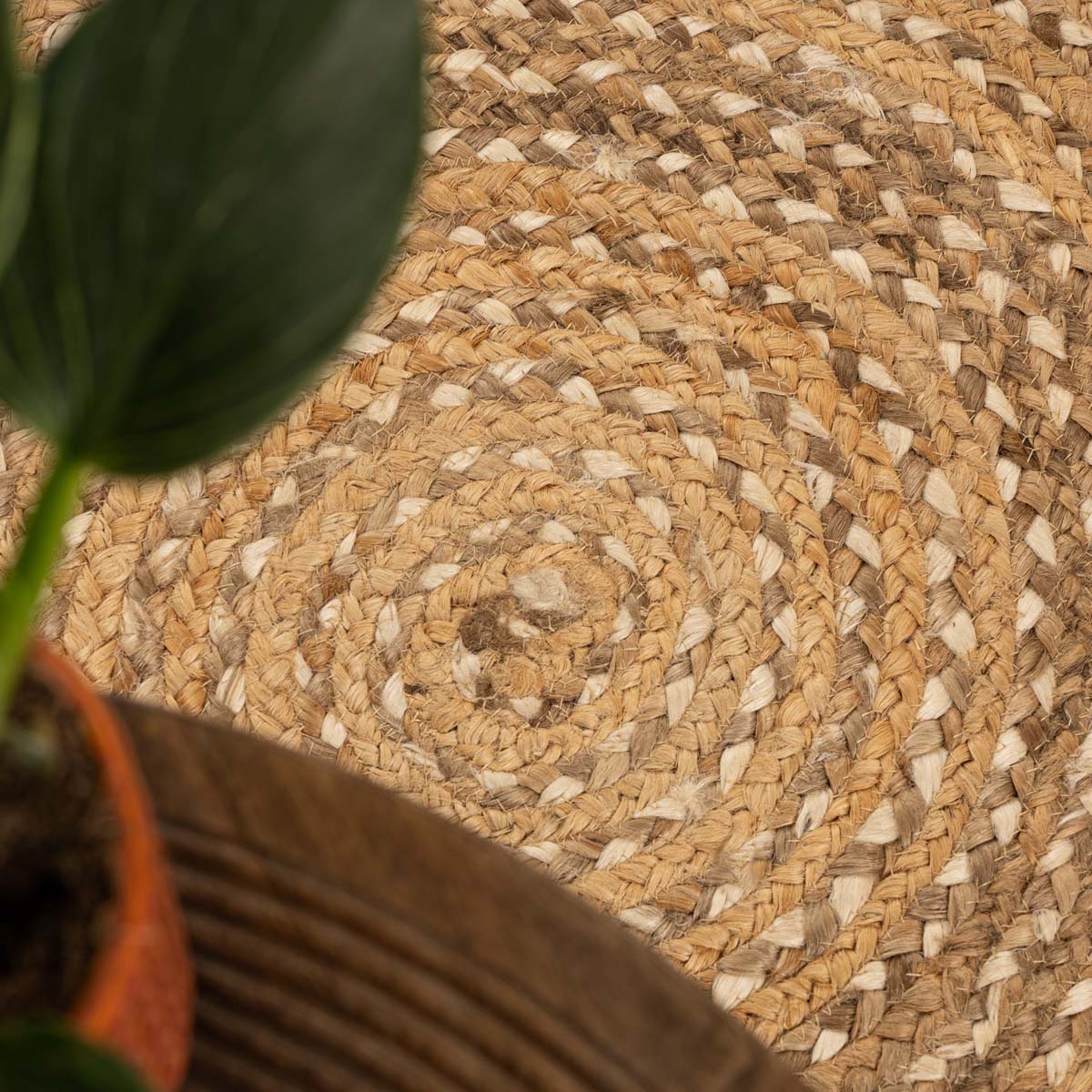 Tapis jute tressé Rond - naturel Tapis jute tressé Rond - naturel
