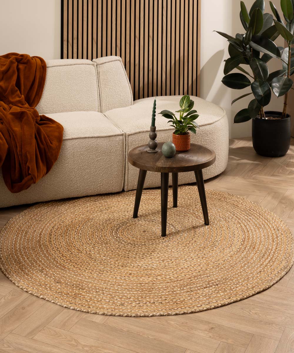 Tapis jute tressé Rond - naturel Tapis jute tressé Rond - naturel