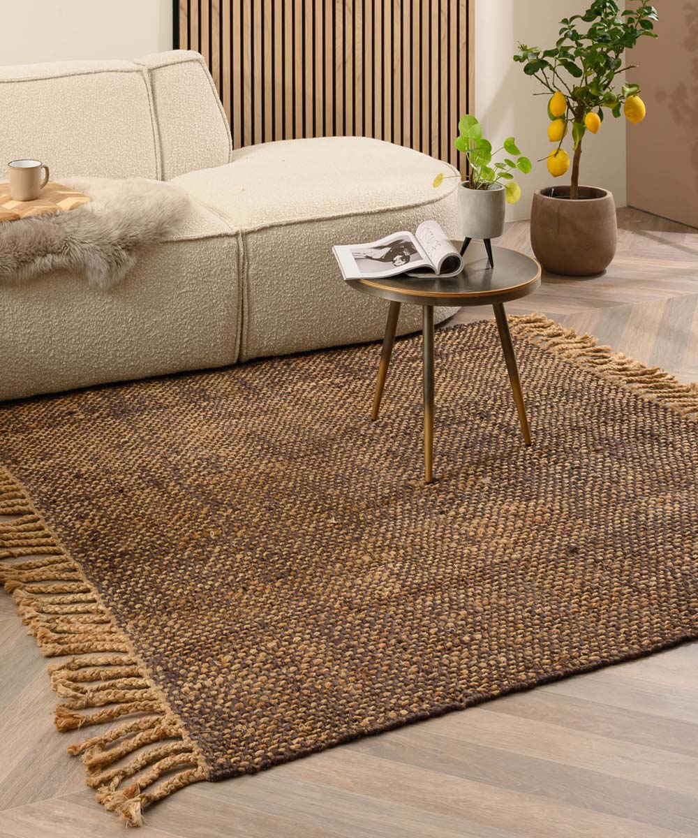 Tapis jute carré - Chunky marron/naturel - sfeer Tapis jute carré - Chunky marron/naturel - sfeer