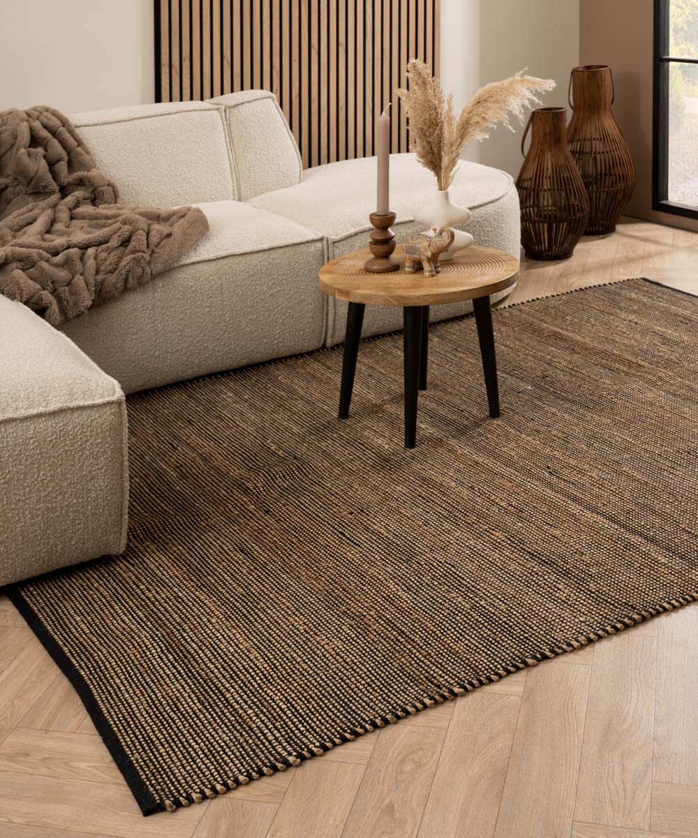 Tapis de jute - Torget naturel/noir Tapis de jute - Torget naturel/noir