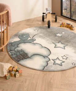 Tapis rond enfant ours - Dreams bleu - sfeer