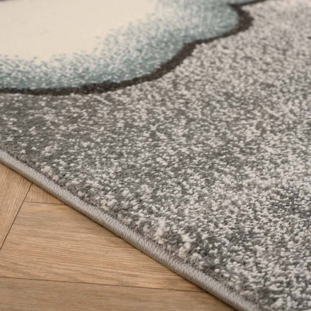 Tapis enfant ours - Dreams bleu - close up Tapis enfant ours - Dreams bleu - close up