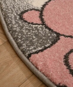 Tapis rond enfant ours - Dreams rose - close up, thumbnail Tapis rond enfant ours - Dreams rose - close up, thumbnail