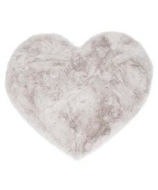 Tapis Coeur moelleux - Fluffy gris clair - overzicht, thumbnail