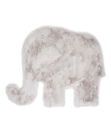 Tapis enfant moelleux Éléphant - Fluffy gris clair - overzicht, thumbnail