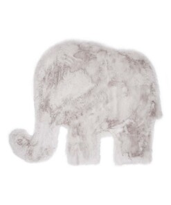 Tapis enfant moelleux Éléphant - Fluffy gris clair - overzicht