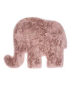 Tapis enfant moelleux Éléphant - Fluffy rose - overzicht, thumbnail