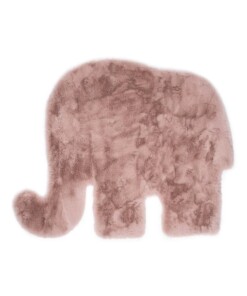 Tapis enfant moelleux Éléphant - Fluffy rose - overzicht