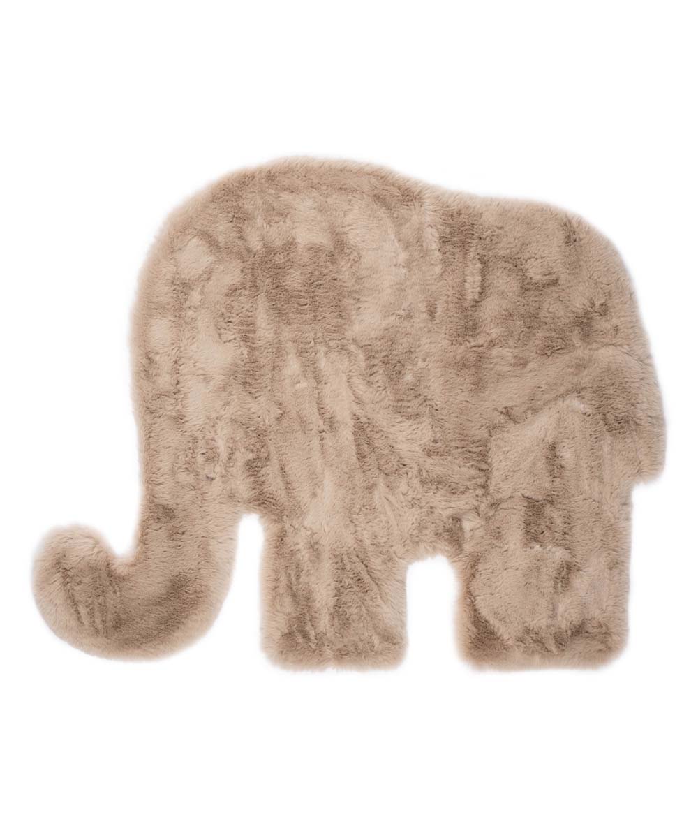 Tapis enfant moelleux Éléphant - Fluffy taupe - overzicht Tapis enfant moelleux Éléphant - Fluffy taupe - overzicht