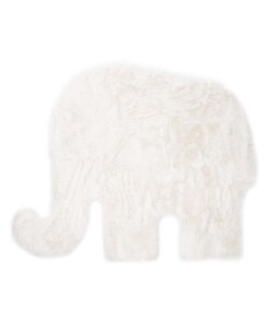 Tapis enfant moelleux Éléphant - Fluffy blanc - overzicht