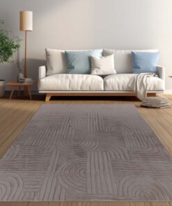 Tapis doux - Emily Geometric taupe - sfeer