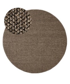 Tapis rond poil ras - Loom gris - overzicht