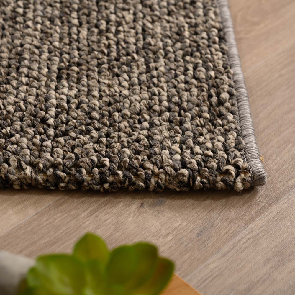 Tapis poil ras - Loom gris - close up Tapis poil ras - Loom gris - close up