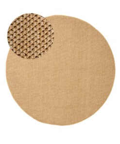 Tapis rond poil ras - Loom beige - overzicht