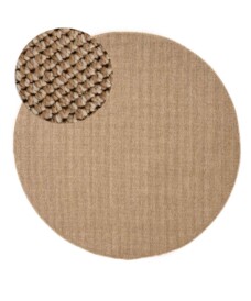 Tapis rond poil ras - Loom marron - overzicht, thumbnail