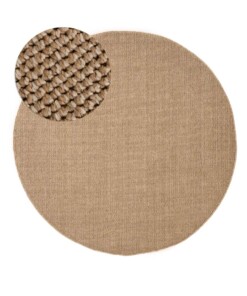 Tapis rond poil ras - Loom marron - overzicht