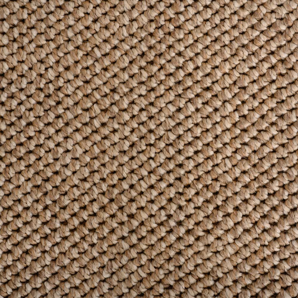Tapis rond poil ras - Loom marron - close up Tapis rond poil ras - Loom marron - close up