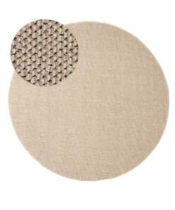 Tapis rond poil ras - Loom argent - overzicht