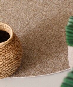 Tapis bouclé Rond Lush - beige