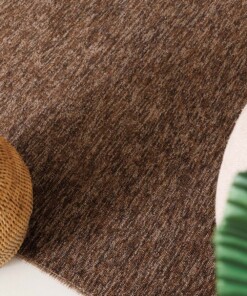 Tapis de couloir bouclé Lush - marron