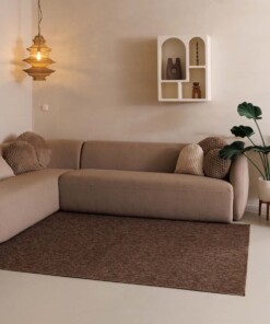 Tapis de couloir bouclé Lush - marron - sfeer