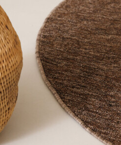 Tapis bouclé Rond Lush - marron Tapis bouclé Rond Lush - marron