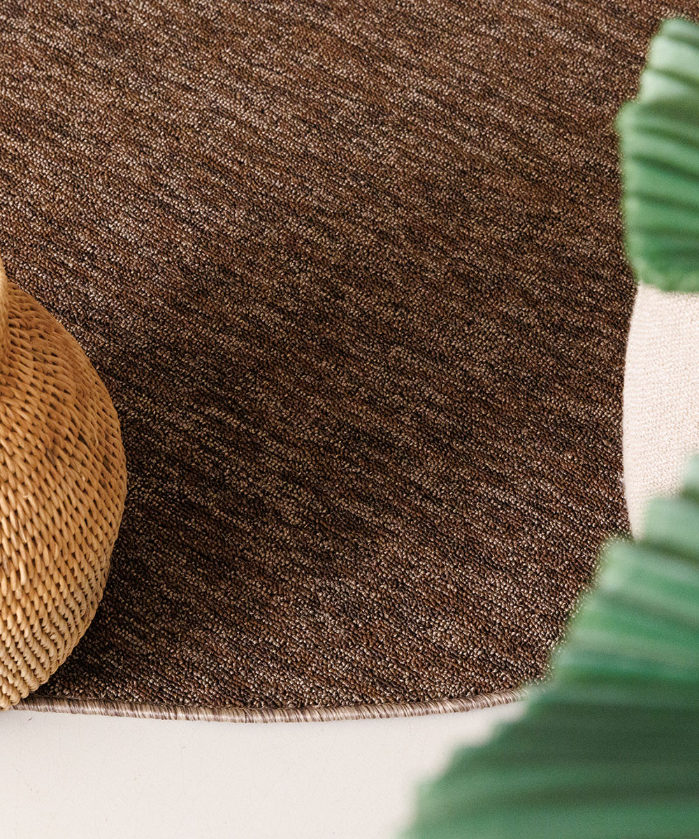 Tapis bouclé Rond Lush - marron Tapis bouclé Rond Lush - marron