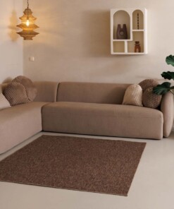 Tapis bouclé Carré Lush - marron Tapis bouclé Carré Lush - marron