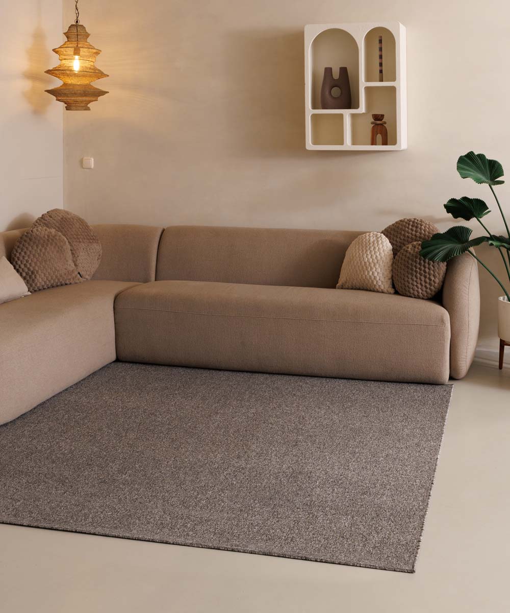 Tapis bouclé Carré Lush - gris Tapis bouclé Carré Lush - gris