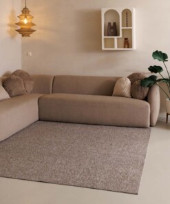 Tapis bouclé Carré Lush - taupe