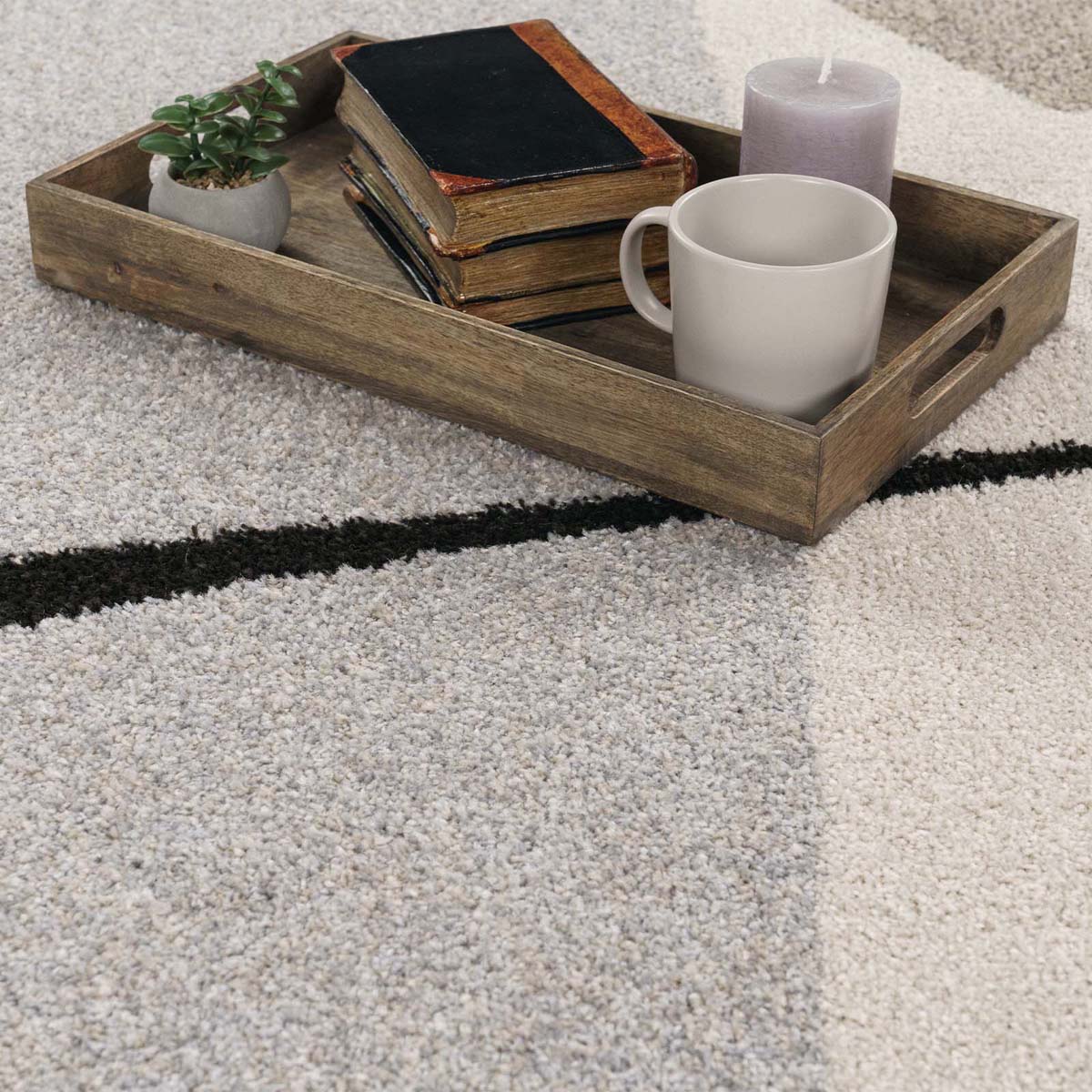 Tapis abstrait - Flux beige - overzicht Tapis abstrait - Flux beige - overzicht