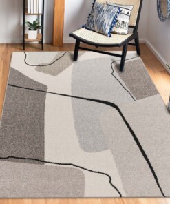 Tapis abstrait - Flux beige - sfeer