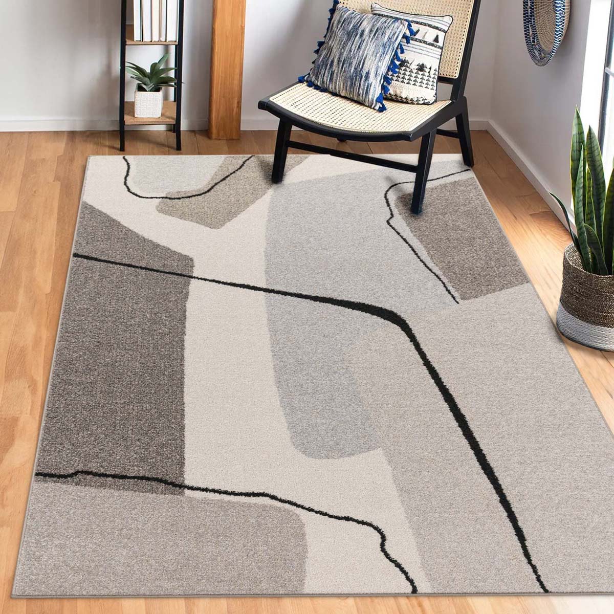 Tapis abstrait - Flux beige - sfeer Tapis abstrait - Flux beige - sfeer