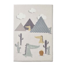 Tapis enfant dinosaure - Animigo No.3 crème/multi - overzicht, thumbnail