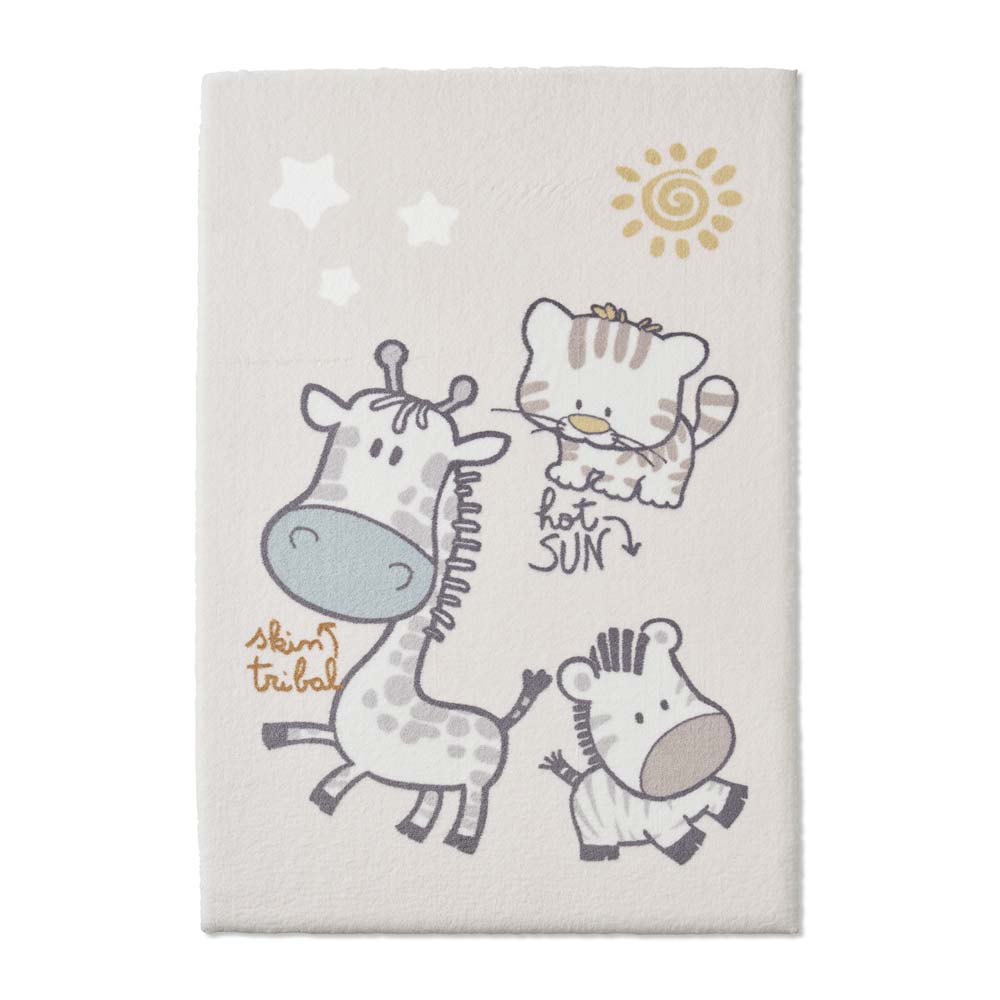 Tapis enfant jungle - Animigo crème/multi - overzicht Tapis enfant jungle - Animigo crème/multi - overzicht