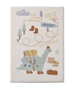 Tapis enfant dinosaure - Animigo No.2 crème/multi - overzicht