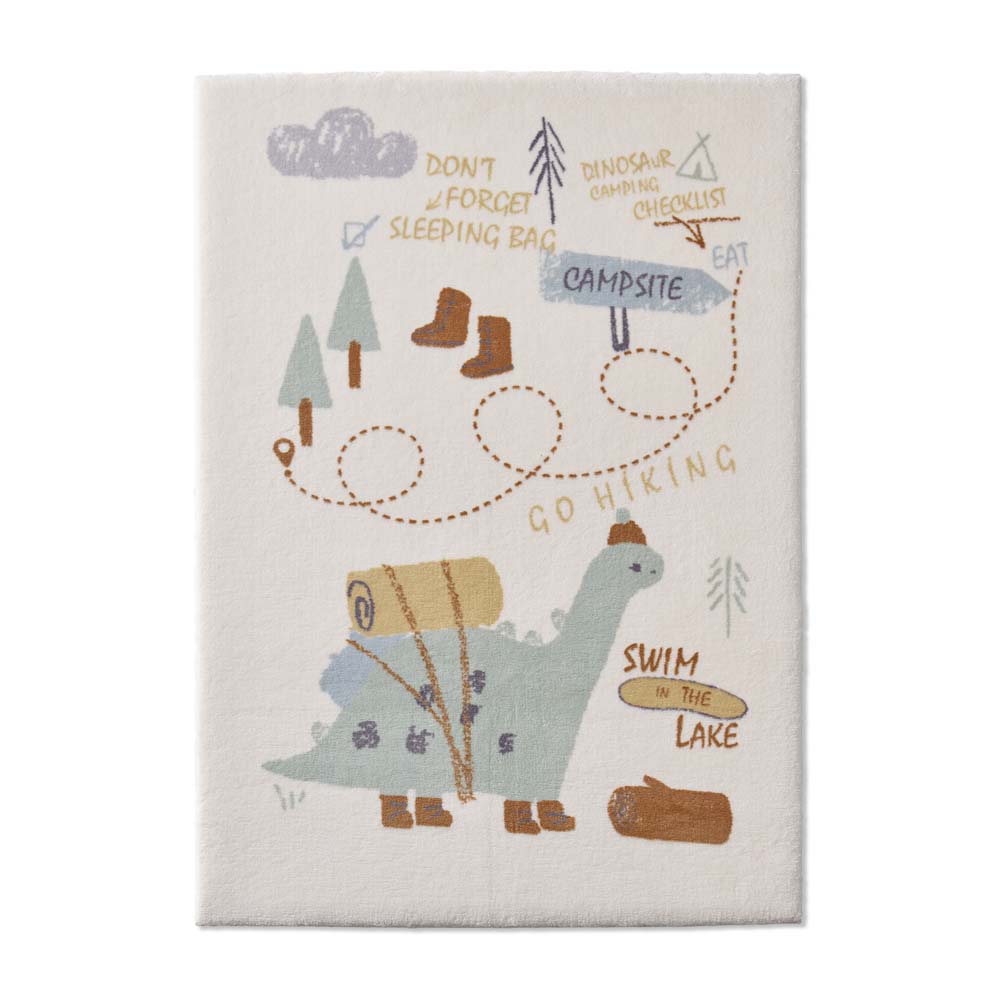 Tapis enfant dinosaure - Animigo No.2 crème/multi - overzicht Tapis enfant dinosaure - Animigo No.2 crème/multi - overzicht