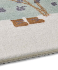 Tapis enfant dinosaure - Animigo No.2 crème/multi - close up, thumbnail Tapis enfant dinosaure - Animigo No.2 crème/multi - close up, thumbnail