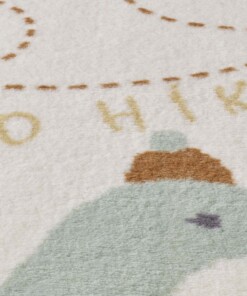 Tapis enfant dinosaure - Animigo No.2 crème/multi - close up, thumbnail Tapis enfant dinosaure - Animigo No.2 crème/multi - close up, thumbnail