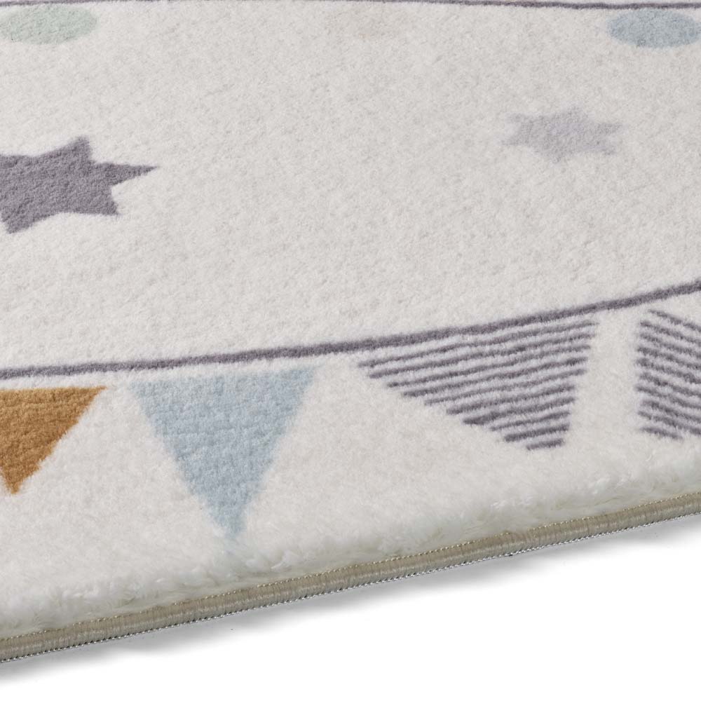 Tapis chambre enfant - Animigo crème/multi - close up Tapis chambre enfant - Animigo crème/multi - close up