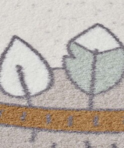 Tapis enfant ours - Animigo crème/multi - close up, thumbnail