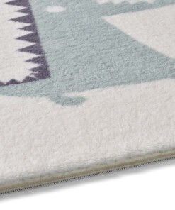 Tapis enfant dinosaure - Animigo No.3 crème/multi - close up, thumbnail Tapis enfant dinosaure - Animigo No.3 crème/multi - close up, thumbnail