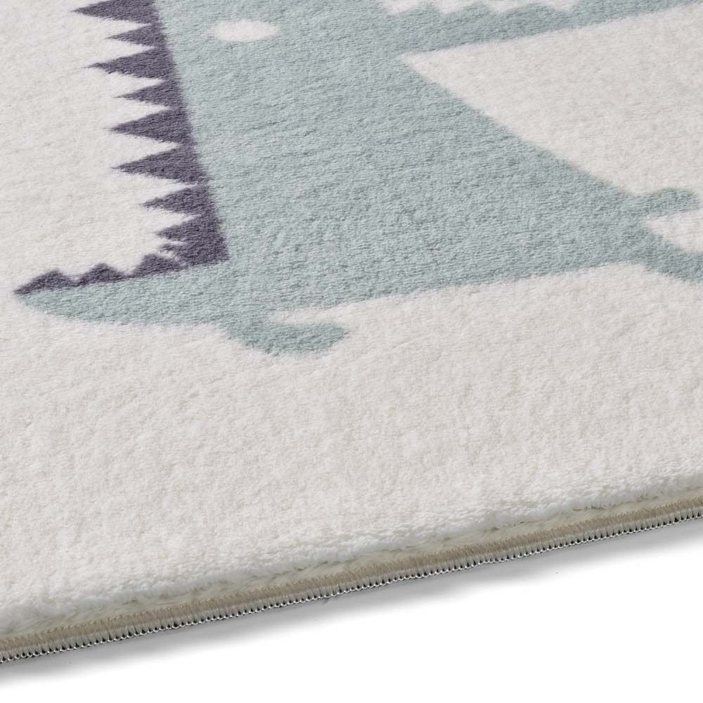 Tapis enfant dinosaure - Animigo No.3 crème/multi - close up Tapis enfant dinosaure - Animigo No.3 crème/multi - close up
